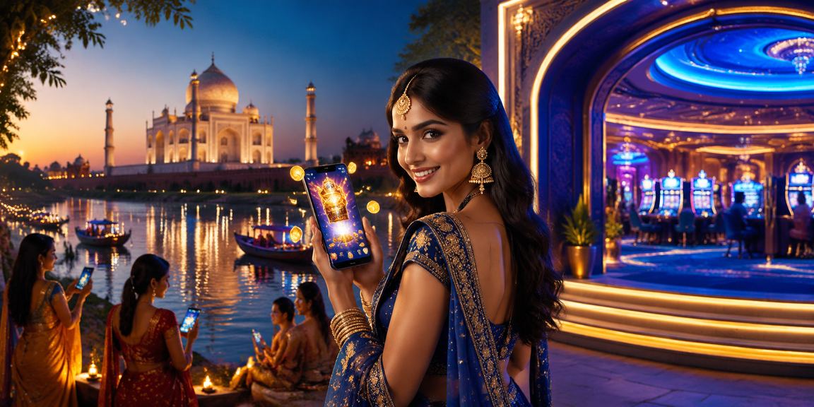 Mobile payment in Agra with Taj Mahal background