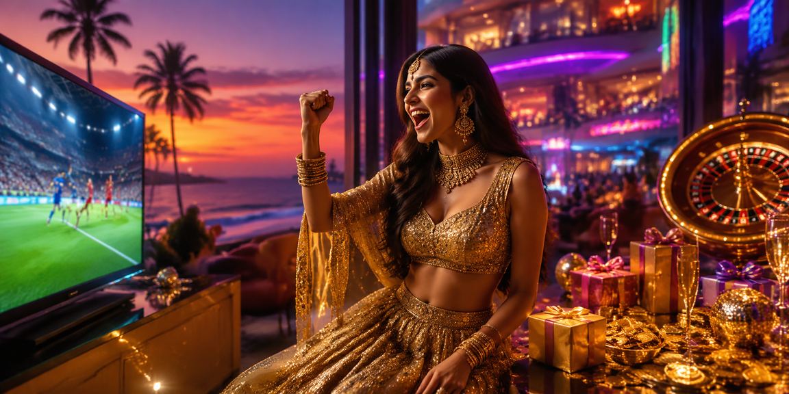 Festive audience playing live casino games in Goa beach setting
